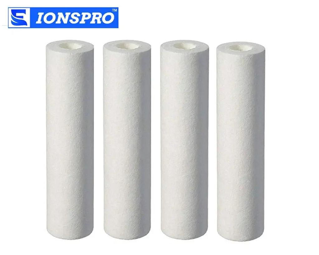 Spun Filter Cartridge – 10 Inch, 5 Micron – Pack of 4 | Compatible with RO & Water Purifiers